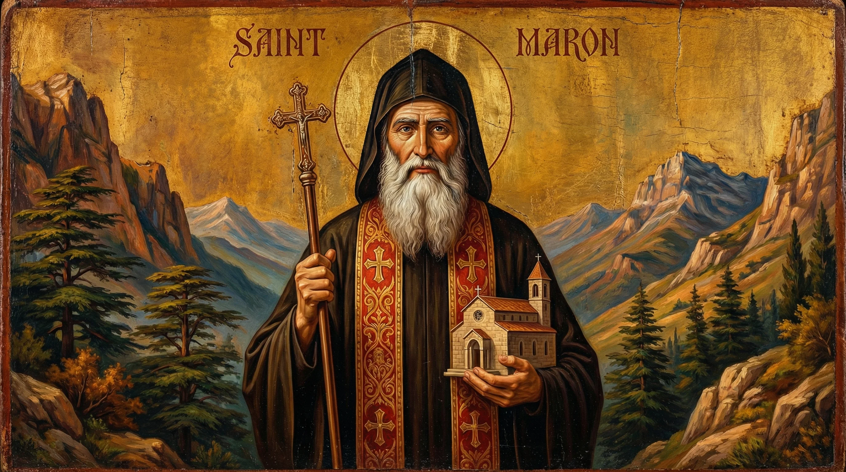 Traditional image of Saint Maron